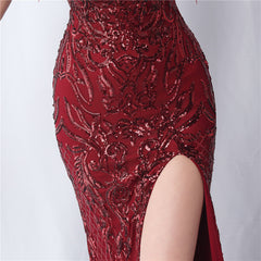 Sequined Split Maxi Dress