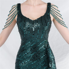 Sequin Split Maxi Dress