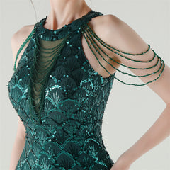 Sequined Fishtail Maxi Dress