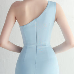 Ruffled One-Shoulder Maxi Dress