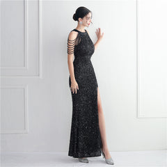 Sequined Split Maxi Dress