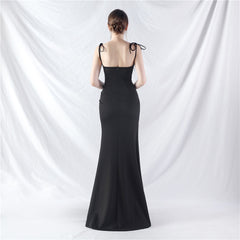 Strapless Slit Maxi Dress