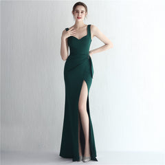 Elegant V-Neck Split Maxi Dress