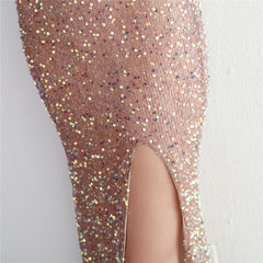 Sequined Fishtail Maxi Dress