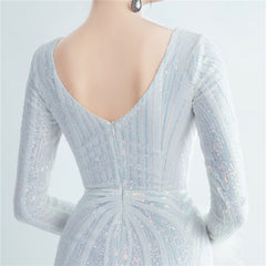 Sequin Feather Maxi Dress