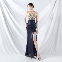 V-Neck Split Maxi Dress