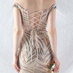 Off-Shoulder Corset Maxi Dress