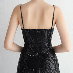 Sequined Fishtail Maxi Dress