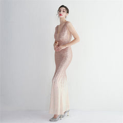 Ombre Sequin Maxi Dress