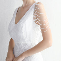 Sequined Beaded Fishtail Maxi Dress