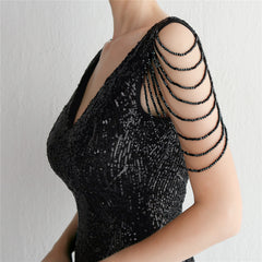 Sequin Fringe Maxi Dress