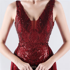 Floral Sequin Beaded Maxi Dress