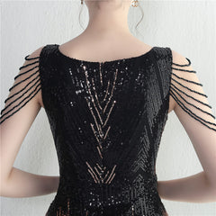 Sequined Fishtail Maxi Dress