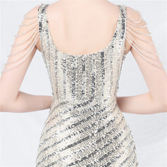 Sequin Split Maxi Dress