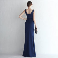Elegant V-Neck Split Maxi Dress