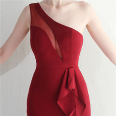 Ruffled One-Shoulder Maxi Dress