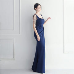 Beaded Fringe Split Maxi Dress