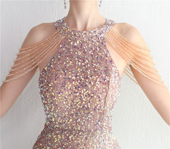 Sequined Split Maxi Dress