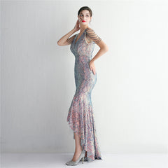 Sequin Fringe Maxi Dress