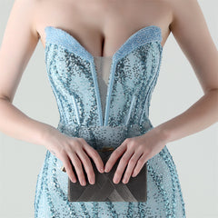 Sequined Heart-Collar Maxi Dress