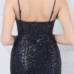 Ostrich Feather Sequined Maxi Dress