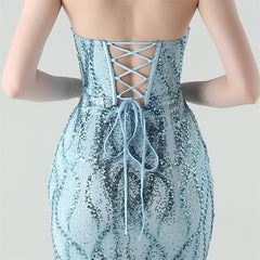 Sequined Heart-Collar Maxi Dress