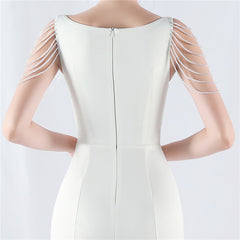 Embroidered Sheer Mesh Maxi Dress