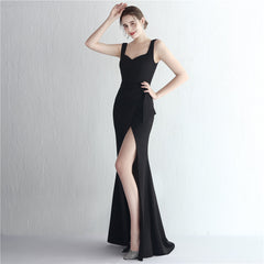 Elegant V-Neck Split Maxi Dress
