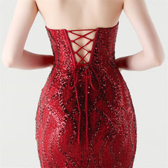 Sequined Heart-Collar Maxi Dress