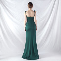 Strapless Slit Maxi Dress