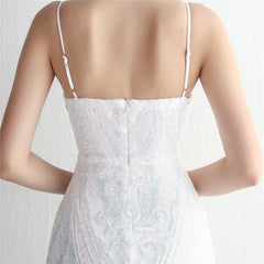 Sequined V-Neck Maxi Dress