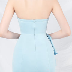 Asymmetric Split Bow Maxi Dress