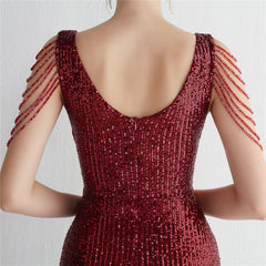 Ombre Sequin Maxi Dress