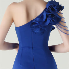 One-Shoulder Beaded Maxi Dress