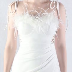 Strapless Slit Maxi Dress