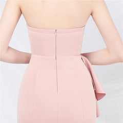 Asymmetric Split Bow Maxi Dress