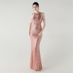 Sequined Fishtail Maxi Dress