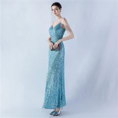 Sequined A-Line Maxi Dress