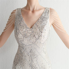 Sequin Fringe Maxi Dress