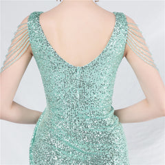 Sequined V-Neck Bodycon Dress