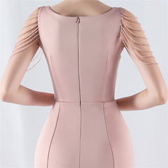 Embroidered Sheer Mesh Maxi Dress