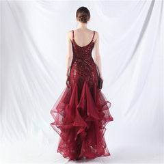 Floral Sequin Mesh Maxi Dress