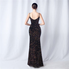 Sequined Fringe Maxi Dress