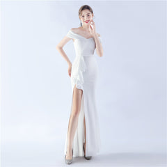 Off-Shoulder Maxi Split Dress