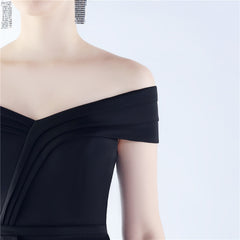 Off-Shoulder Maxi Split Dress