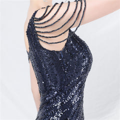 Sequin Split Maxi Dress