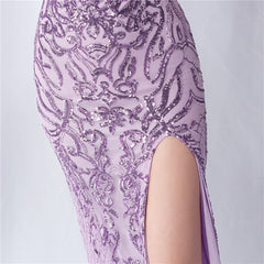 Sequined Split Maxi Dress