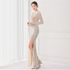 Sequin Fishtail Maxi Dress