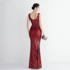 Sequin Fishtail Maxi Dress