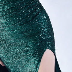 Sequined Sweetheart Maxi Dress